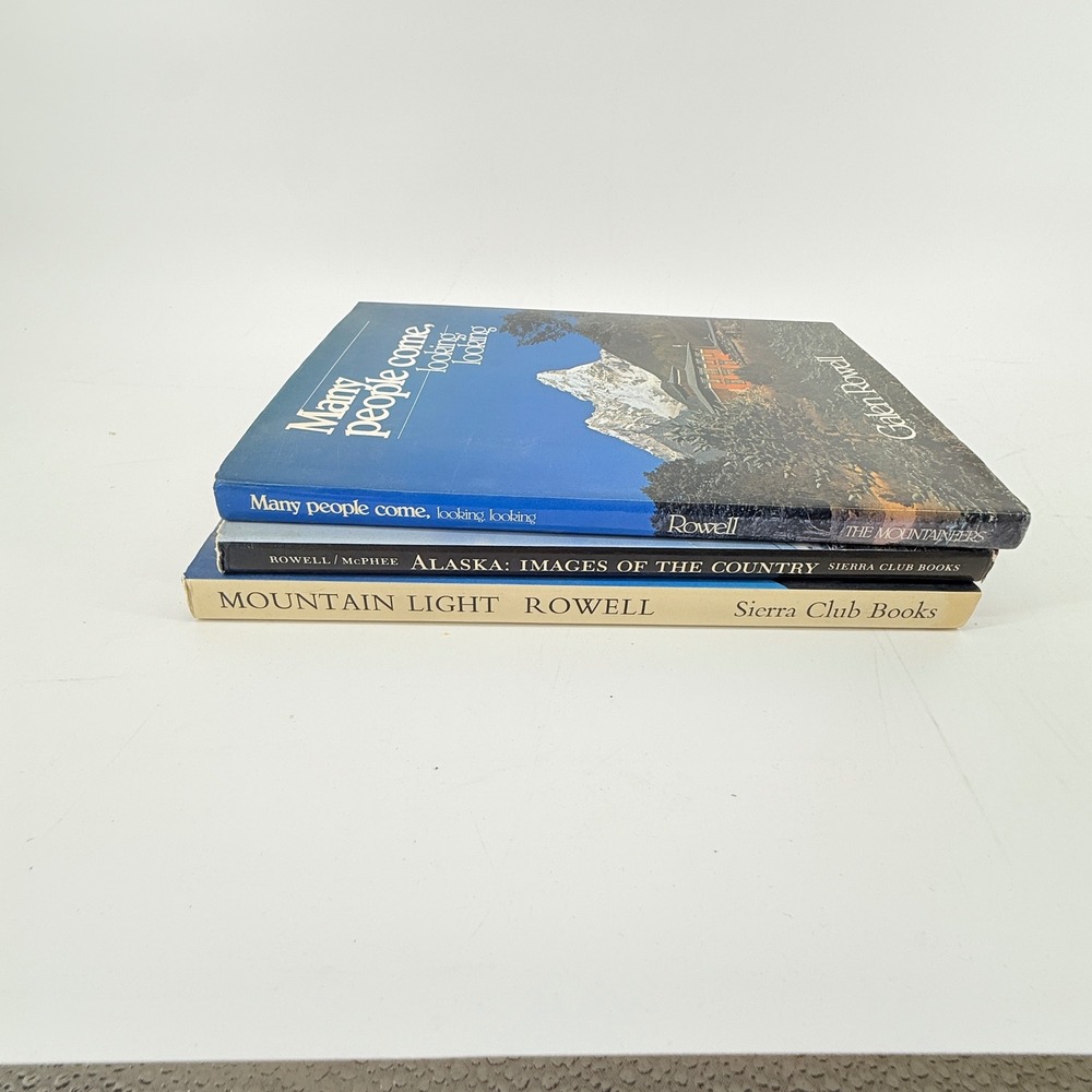 Galen Rowell Photography Book Lot Mountain Light Alaska Many People Come 3 Books